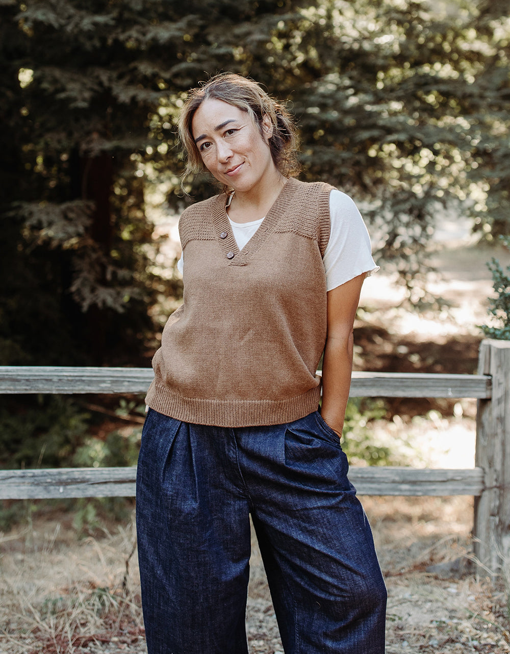 Vera Henley V-neck Sweater Vest – Lana Dorada